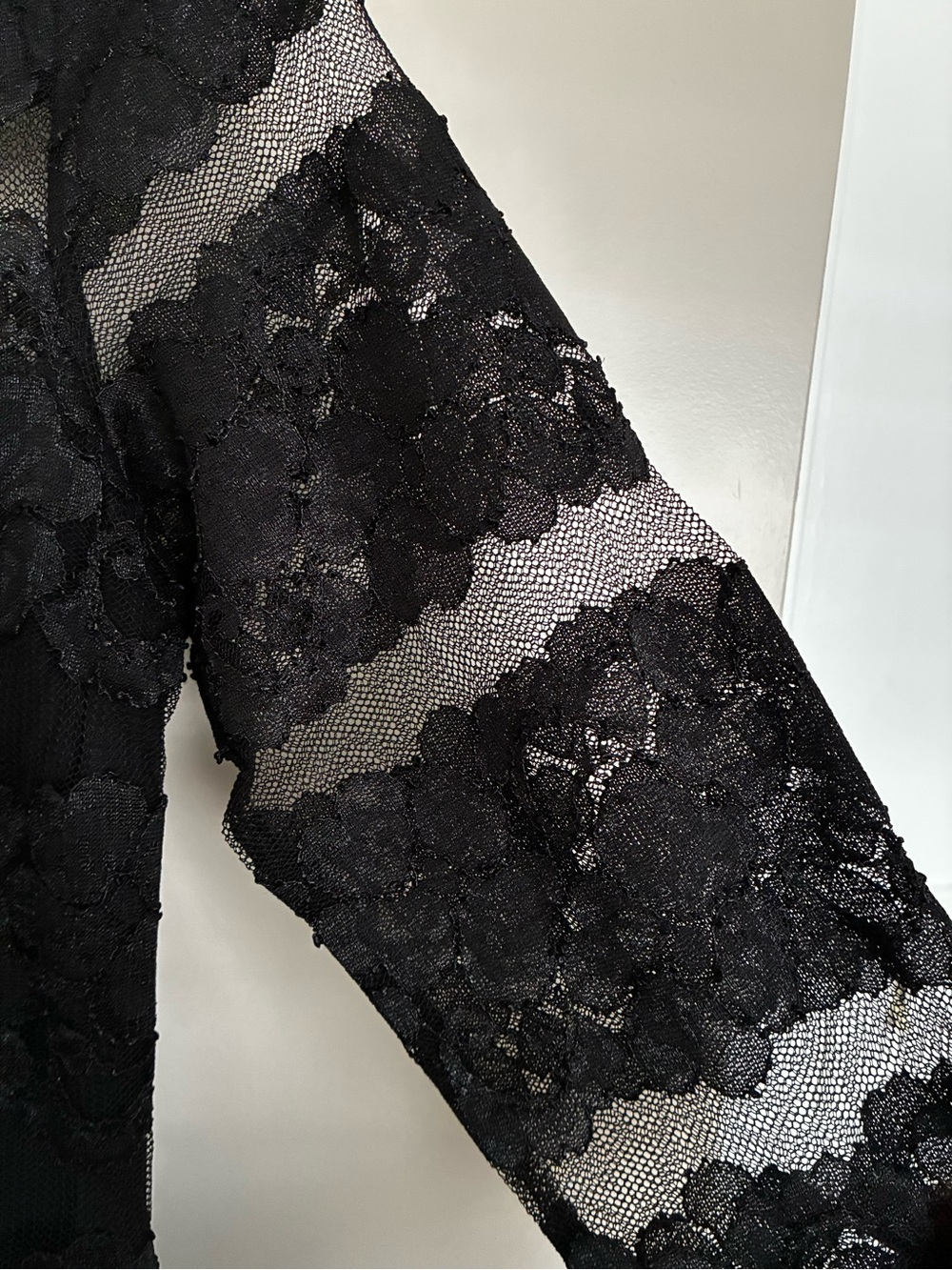 Black Lace Lined Dress NEW Sz.14P - Picture 4 of 13